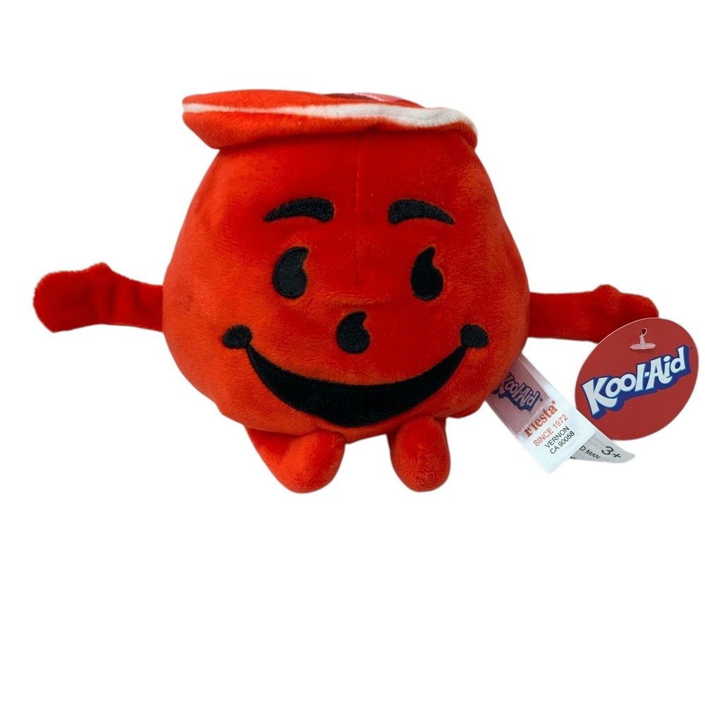 Fiesta Kool-Aid Plush Man Stuffed Toy‎ 2024 Red Drink Pitcher Iconic Childhood